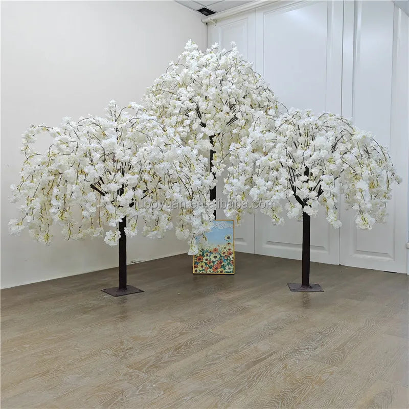 S042 Party Birthday Decoration Cherry Branches Indoor Wedding Trees Cherry Blossom Tree Centerpieces White Wedding Tree