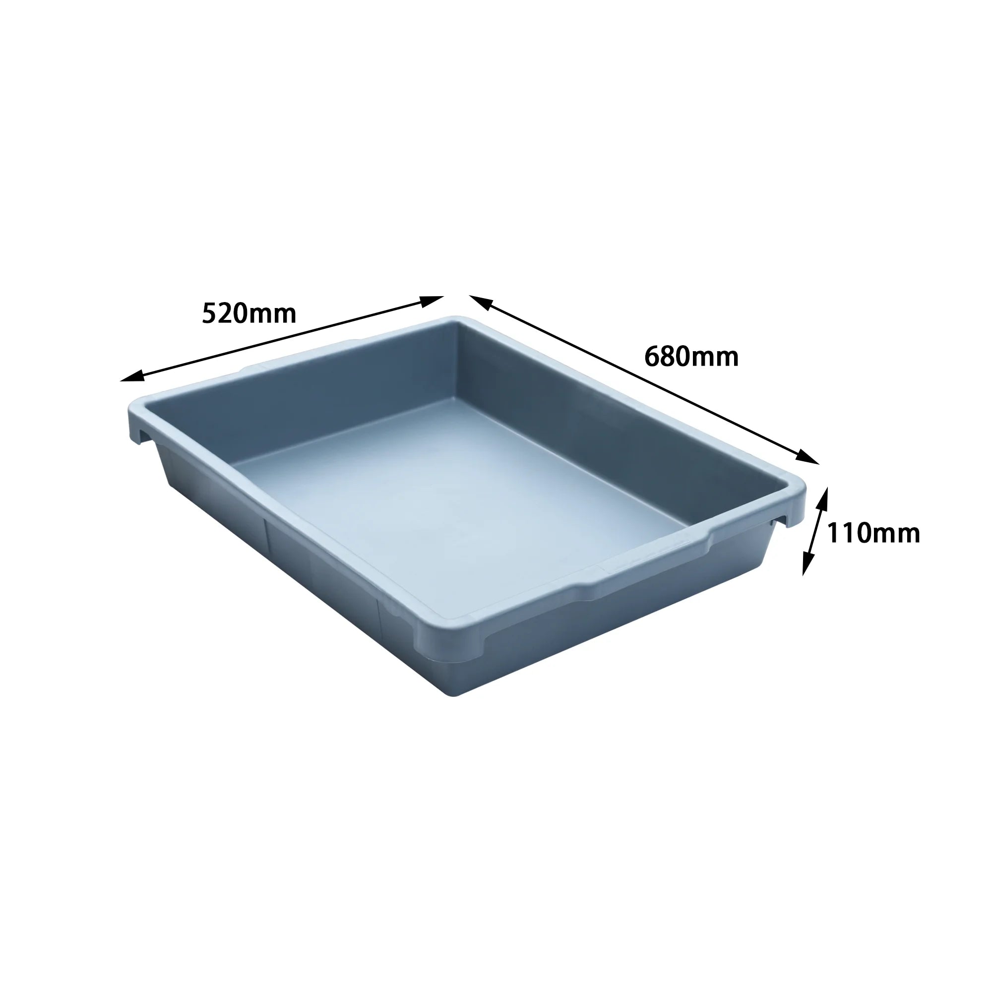 QS Grey Baggage Handling Plastic Airport Tray for Security Inspect