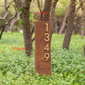 Finding Way Number Vertical Customized Metal Name Plates Metal Plaque Address Sign for Yard