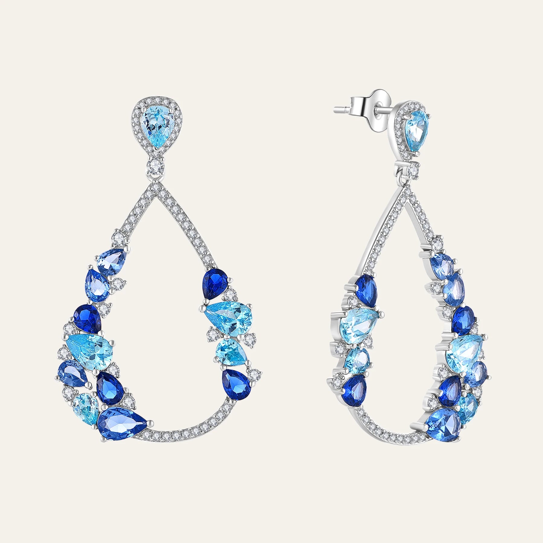 YH JEWELLERY Custom Oem Fine Jewelry Korean Luxury 925 Sterling Silver Studs Women Drop Earrings for Women Wedding Party