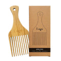 Men's Anti-Static Wide Tooth Oil Head Bamboo Wooden Hair Comb for Home Use-Beard Afro Pick Comb Styling