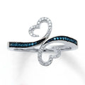 CAOSHI New Design Latest Rings Two Heart Hollow Shape Silver Plated Ring Delicate Lovely Hot Sale Rings Women