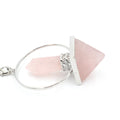 Diy Natural Gemstone Rose Quartz Reiki Healing Chakra Pendant Pyramid Bracelet