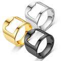 Hot Sales Punk Jewelry Corkscrew Ring Creative Multifunction Men's Stainless Steel Beer Bottle Opener Ring