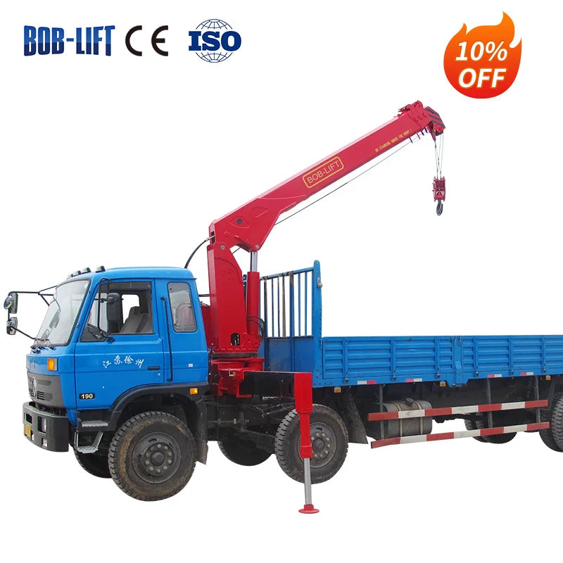 6 Ton BOB LIFT Telescopic Boom Hydraulic Arm Crane Flat Deck Truck Crane
