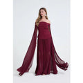 Solid Two Piece Set for Women Slash Neck Batwing Sleeve Tunic Top High Waist Loose Skirt Elegant Sets Female New