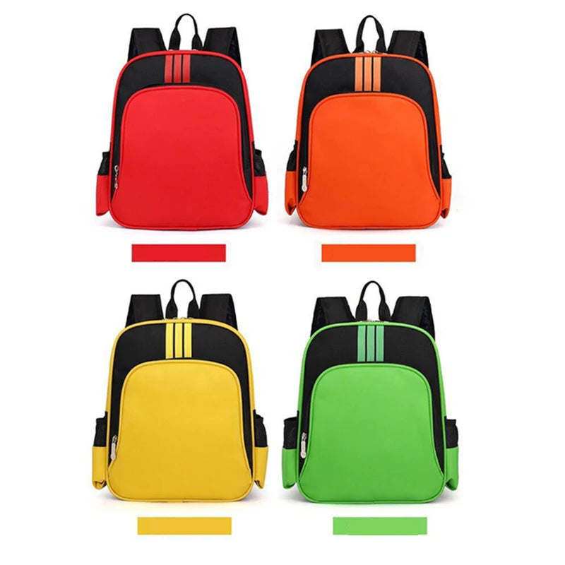 Simple Colorful Girls and Boys Bookbags Custom Fashion Waterproof Polyester Lining Zipper Kids Children School Bags
