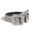 Western Cowboy BB Diamond Rhinestone Jean Belt Men Women Star-Studded Leather Belt Alloy Buckle Factory Wholesale Cheap Price