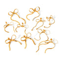 Popular 18K Gold Stainless Steel Minimalist Snake Bones Chain Bow Butterfly Knots Stud Earrings for Girls
