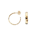 925 Sterling Silver Hammered Banket Medium Hugge Hoop Earring for Women 14k Gold Jewelry Wholesale