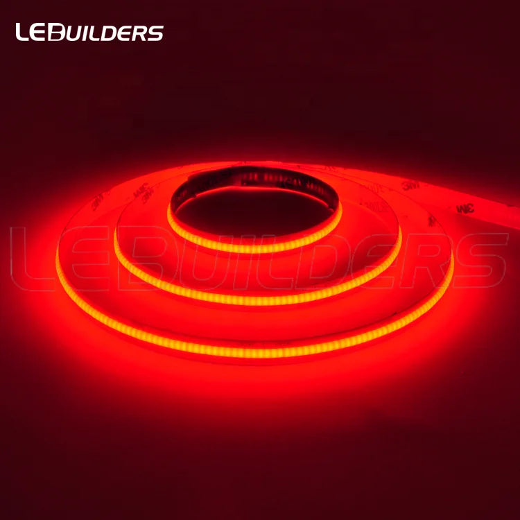 High Density LED Light Tape Tira De Luz LED 12V 24V White Red Green Blue Dot Free Flip Chip COB LED Strip Lights