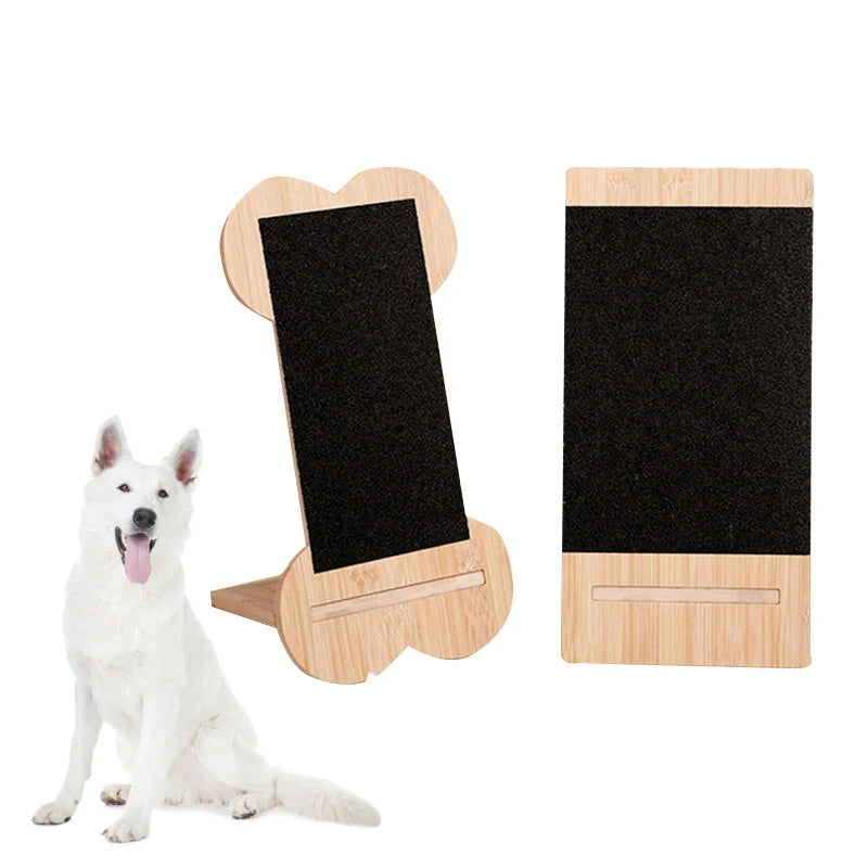 2024 New Products Wooden Foldable Dog Nail Scratch Board Wooden Pet Supplies Toy Scratch Board Dog Scratch Pad for Nails