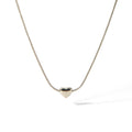 High Polished Stainless Steel Pure Silver Color Cute Heart Pendant Snake Link Chain Necklace for Unisex Wearing