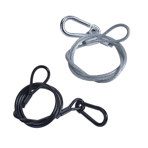 0.16'' (4mm) Diameter Length 31.5''(800)mm Stage Lighting Safety Cable With Loops 132lb(60KG) Load Security Steel Cable