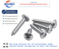 304 Stainless Steel Cross Pan Head Self-Tapping Screws PA Head Self-Tapping Screws Gb845 Pointed Tail Metric Metal Extended Wood