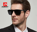 DUBERY Mens Unisex Fashion Square Polarized Sunglasses with Dark Lenses PC+TAC Frame UV400 Protection Red Blue Colors 2026 Model