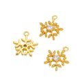 Christmas Sparky Crystal Snowflake Reindeer 18K Preserving Plating Pendantfor DIY Necklace Xmas Santa Holiday Festival Jewelry