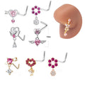 Gaby Nose Piercing for Valentine's Day Gold Nose Rings Heart Shape Nose Ring Bulk Wholesale Face Body Fashion Piercing Jewelry