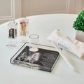 Judaica Motzei Shabbos Havdalah Plate Havdalah Cup Besamim Jar Match Holder Square Painted Lucite Havdalah Set