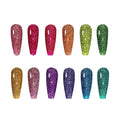 LOW MOQ Bottle Packing Gel Polish Vegan Reflective Disco Super Permanent Semi Reflective Glitter UV Gel