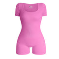 Wholesale Short Sleeved Yoga Wear Woman Workout Set Sexy Fitness Jumpsuits