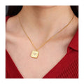 Chris April 316L Stainless Steel Gold Small Dainty Minimalist Cubic Heart Zircon Necklace