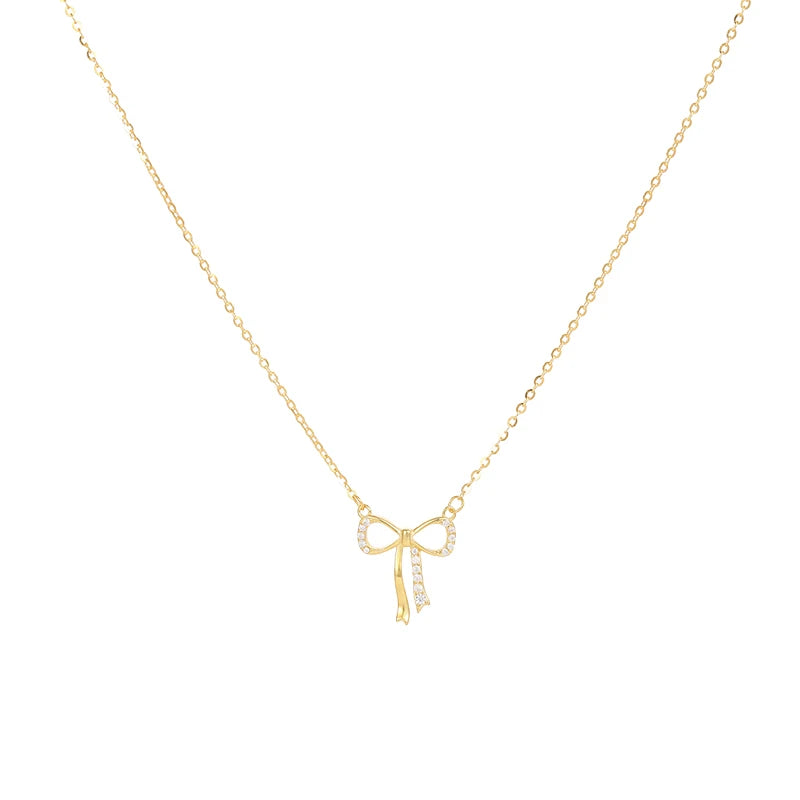 Hot Trendy 925 Sterling Silver butterfly Pendant Necklace with CZ Fine Jewelry French Style for Womens