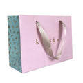 Lipack Custom Gold Foil Hot Stamping Pink Paper Bag Retail Shopping Bags for Store