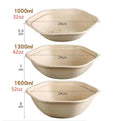 Eco-Friendly Disposable Biodegradable White Hexagonal Bagasse Bowls with Lid for Party 1000ml 1300ml 1600ml