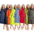 Wholesale Custom Logo Long Sleeve Surf Changing Robe Fleece Lined Beach Swim Parka Outdoor Coat Waterproof Windproof Poncho