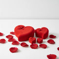Heart Shape Red Velvet Jewelry Box With Logo for Ring Earring Necklace Bracelet Bangle Gift Packaging