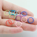 Non-allergenic Colorful Resin Ear Bone Ring Transparent Piercing Plastic Hoop Earrings Wholesale