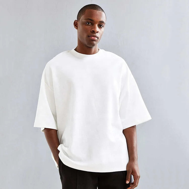 Wholesale China Cheap Plain Cotton Bulk White Oversized Blank Unisex  Tshirt