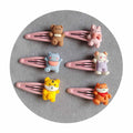 Metal Hair Pin Resin Animal Barrette Snap Hair Ornaments Hair Clip for Kids BB Set Side Clips 100pcs/lot