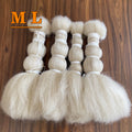 2026 Yak Tail Hair Washed Clean Hair in White Color 16'' -18'' - 100G Sample