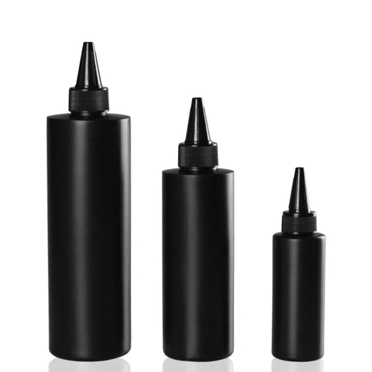 Empty Squeeze Hair Applicator Glue Pe Plastic Bottle With Twist Lid Long Nose Pointed Mouth Tip Cover