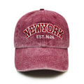 Washed Cotton Baseball Cap Custom Embroidery Logo Vintage Soft Sports Caps Classical Retro New York Unstructured Dad Cap /Hat
