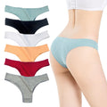 High Quality Seamless Solid Color Rib Underwear Low Waist 6 Colors Sexy Thong for Women