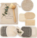 Custom logo Natural Sustainable Cleaning Bubble up Round Bamboo Dish Scrub Brush Kitchen Pan Set with Soap Holder