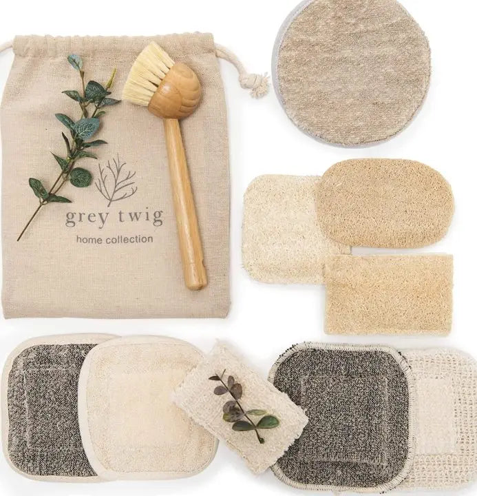Custom logo Natural Sustainable Cleaning Bubble up Round Bamboo Dish Scrub Brush Kitchen Pan Set with Soap Holder