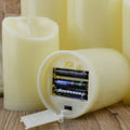 Flickering Flameless Candles Battery Operated 7.5cm Plastic LED Pillar Candle with 10keys Remote Timer Function for Indoor Decor