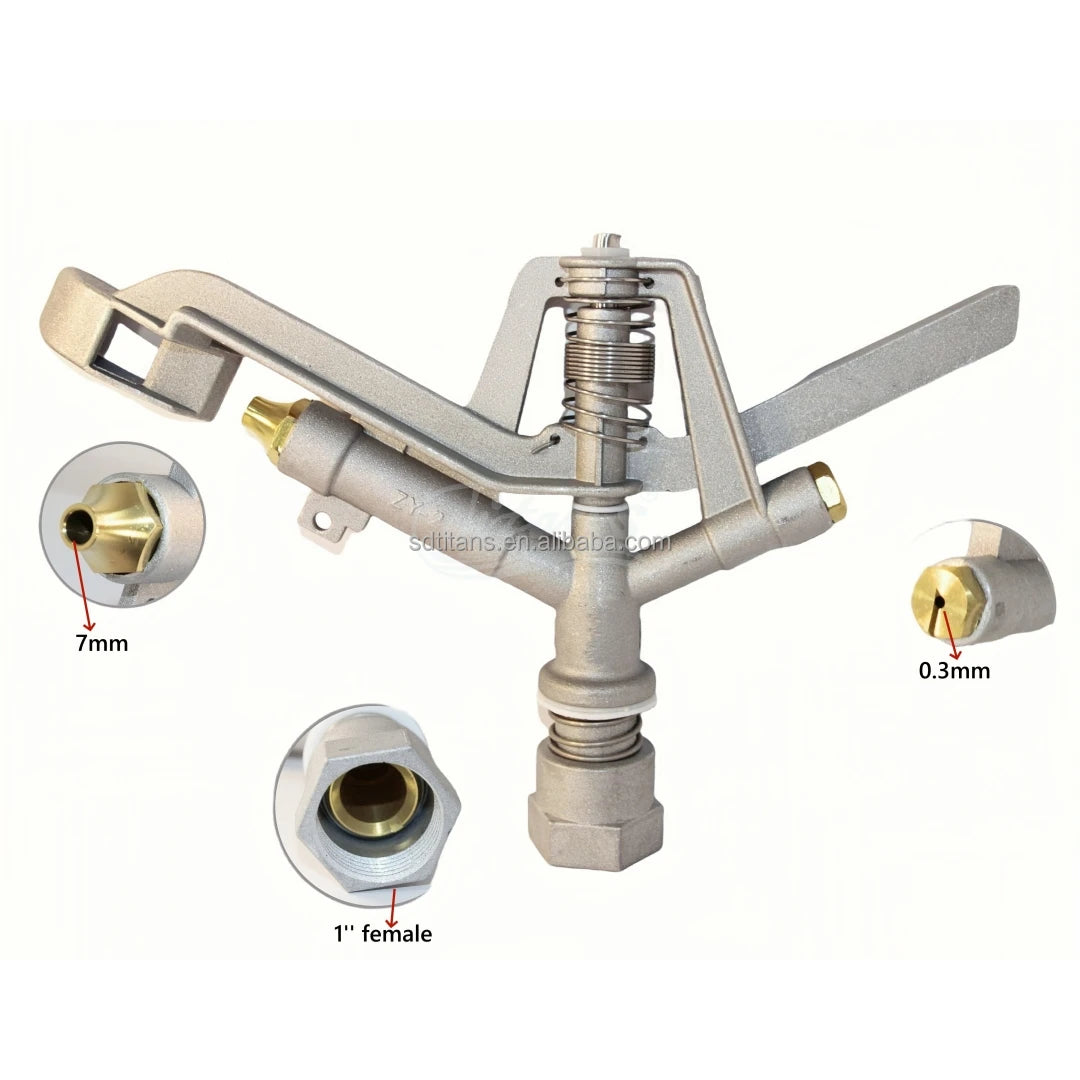 Titans Low Price 1 Inch Metal Impact Sprinkler 360 Degree Water Rotation for Farm & Lawn Agriculture & Garden Irrigation