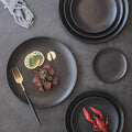 Nordic Inspired Anti-Scratch Flat Plate Matte Glaze Western Tableware Hotel Suitable Ceramic Frosted Vegetable Plate Plant