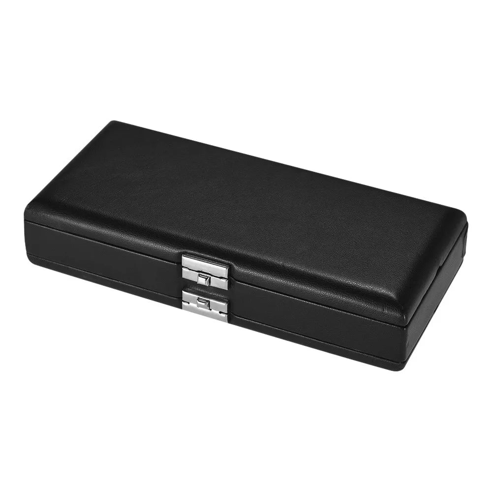 Black Oboe Case Bassoon PU Leather 2 Tier Stand Can Hold 19 Pieces Reeds and 10 Pieces Bassoon