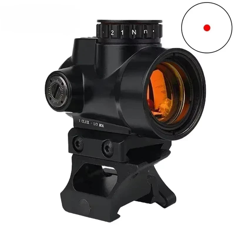 Aluminum Alloy Red Dot Sight for Outdoor Hunting & Shooting Black 1x Magnification Green/Red Illumination