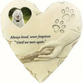 Irregular Shaped Resin Pet Memorial Plaque Hand-painted Photo Frame Paw Print Detail Garden Decorative Pet Remembrance Ornament