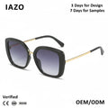 New square Frame Fashion Cat-eye Simple Sun protection 2025 Sunglasses