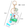 Liquid Key Chain Quicksand Acrylic Keyring Glitter Pearl Sequins Floating Keychains Couples Women Men Gift Backpack Pendant