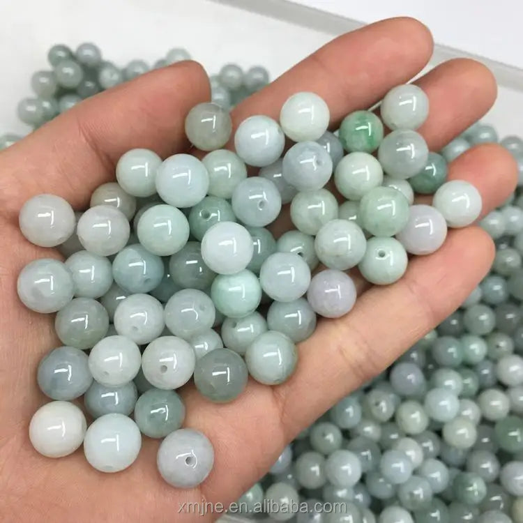 Jade  Round Beads DIY 10Mm Myanmar Grade a Jade Beads Jewelry Loose Beads
