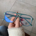 Lucky Fashion Unisex Eyewear Custom TR Double Bridge Eyeglasses Frames Blue Light Blocking Lens Anti Bule Light Glasses